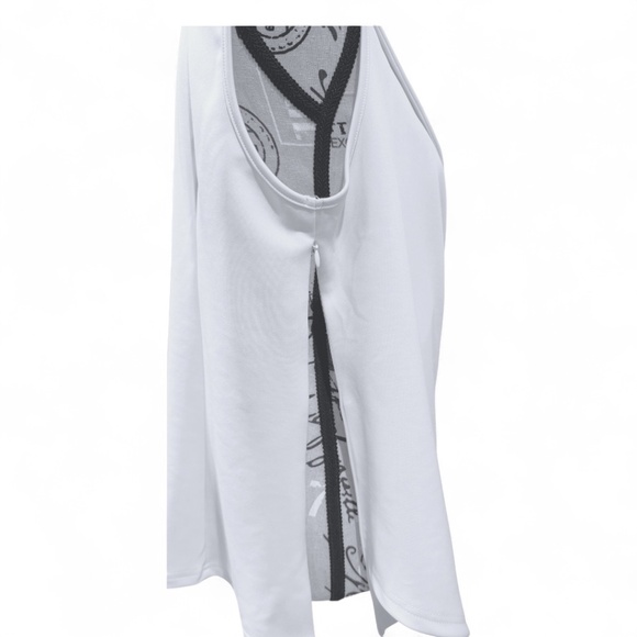 Grace Karin White Sleeveless Wrap V-Neck Asymmetrical Blouse – Size XL - Picture 4 of 9